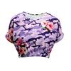 Cap Sleeved Camouflage And Floral Print Crop Top wholesale