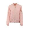  Quilted Bomber Zip Up Jacket In Peach  wholesale