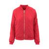  Quilted Bomber Zip Up Jacket In Red  wholesale