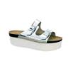 Platform Buckle Slider Sandals In Silver wholesale