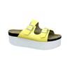  Platform Buckle Slider Sandals In Yellow wholesale