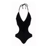 Front Tassel Trim Open Back Swimming Costume wholesale