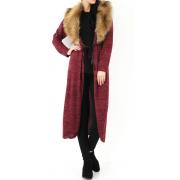 Wholesale Long Faux Fur Trim Cardigan