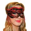 Fangtastic Black & Red Masquerade Masks- 6 PKG wholesale