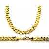 Men's 18K Gold Plated 10mm Bling Solid Curb Chain Necklace wholesale