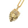 Men's Gold Plated Lion Iced Out Pendant Rope Chain Necklace  wholesale
