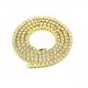 Men's 1Row Iced Out Gold Plated Hip Hop Bling Chain Necklace wholesale
