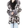 Camouflage Fur-Trimmed Parka Winter Jacket
