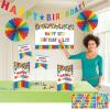 Primary Rainbow Happy Birthday Customisable Decoration Kit wholesale