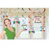Primary Rainbow Customisable Swirls Decoration Pack Of 12 wholesale