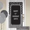 Black & White Happy Birthday Personalise It! Door Decoration Kits wholesale
