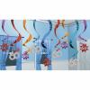The Party Continues 60th Hanging Swirl Decoration 61cm Pack Of 15 wholesale