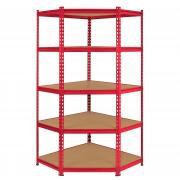 Wholesale Monster Racking Z-Rax Corner Storage Shelf Unit, Red, 90cm W