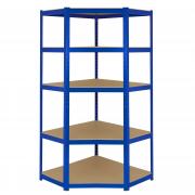 Wholesale Monster Racking T-Rax Corner Storage Shelf Unit, Blue, 90cm 