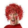 Team Spirit Fun Foil Wig Red wholesale