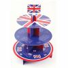 Great Britain Three Tier Card Cupcake Stand Base 30cm wholesale