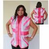 Great Britain Adult Pink Union Jack Fabric Waistcoat One Size Fits Most  wholesale