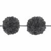 Black Fluffy Garlands Balls 3. 65m X 13. 9cm Pack Of 3 wholesale