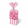 Candy Buffet Striped Party Bags Light Pink Pack Of 10 wholesale