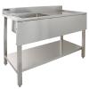 Commercial Stainless Steel Sink - RH Drainer wholesale bath