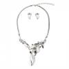 Leaf Pattern Silver Necklace fashion jewellery wholesale