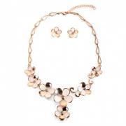 Wholesale Rose Gold Flower Necklace