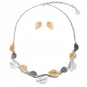 Wholesale Leaf Stem Necklace Set
