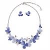 Blue Flowers Necklace Set
