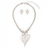 White Heart Necklace Set