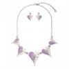 Purple Hearts Necklace SEt