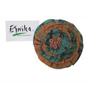 Wholesale Sale	 Joblot Of 10 Etnika Green & Brown Sequin Flower Brooch