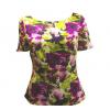 Joblot Of 10 Blouses Ladies Floral Pattern Purple/Green Fitted Various Sizes