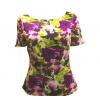 Joblot Of 10 Blouses Ladies Floral Pattern Purple/Green Fitted Various Sizes wholesale top wear