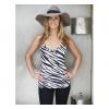 Zebra Print Cross-strap Cami's NEW IN PACKAGING By Chic Hang wholesale