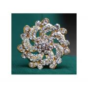 Wholesale One Off Job Lot Of Crystal Clear Gem Stone Premium Brooches 
