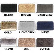 Wholesale Single Zip Chain Purse Women Ladies Long Money Plain Wallet