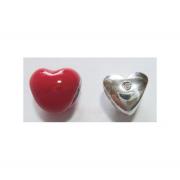 Wholesale Joblot Of 10 Sterling Silver 925 & Red Enamel Love Heart Cha