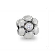 Wholesale JOBLOT OF 10 STERLING SILVER 925 & CZ FLOWER BEAD SET