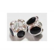 Wholesale JOBLOT OF 10 SOURCE, STERLING SILVER 925, BLACK SPOT CHARM B