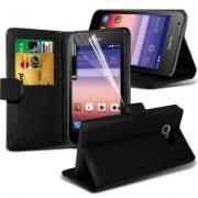 Wholesale Huawei Ascend Y550 Stand Black Wallet Cases X40 Bulk Packed 