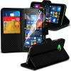 Nokia Lumia 530 Carbon Stand Black Wallet Cases X40 Bulk  wholesale