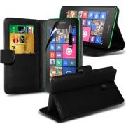 Wholesale Nokia Lumia 530 Stand Black Wallet Cases X40 Bulk Packed