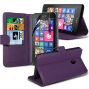 Wholesale Nokia Lumia 630 Stand Purple Wallet Cases X40 Bulk Packed
