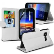Wholesale Vodafone Smart 4 Mini Stand White Wallet Cases X40 Bulk Pack