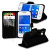 Samsung Galaxy Young 2 Carbon Stand Black Wallet Cases X40 B