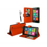 Wholesale Nokia Lumia 530 Stand Orange Wallet Cases X40 Bulk Packed Pa