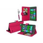 Wholesale Nokia Lumia 735 Stand Hot Pink Wallet Cases X40 Bulk Packed 
