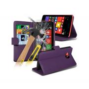 Wholesale Microsoft Lumia 535 Stand Purple Wallet Cases X40 Bulk Packe