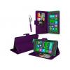 Nokia Lumia 735 Stand Purple Wallet Cases X40 Bulk Packed Pa wholesale