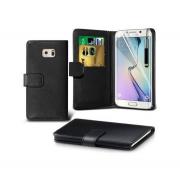 Wholesale Samsung Galaxy S6 Edge Stand Black Wallet Cases X40 Bulk Pac